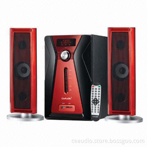 2.1-channel Computer Speakers with USB, SD Card Reader and FM Radio, Output Power of 110W